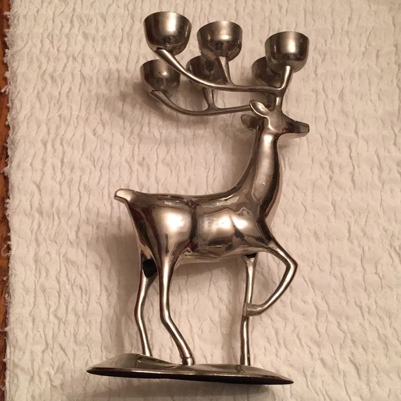 Other - 🌹3 Lb. SILVER Deer Candle Holder w/ Base